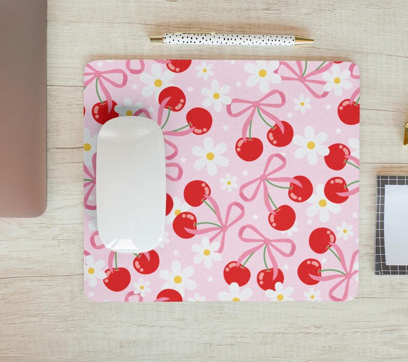 Pink Mouse Pad Cherry lovers